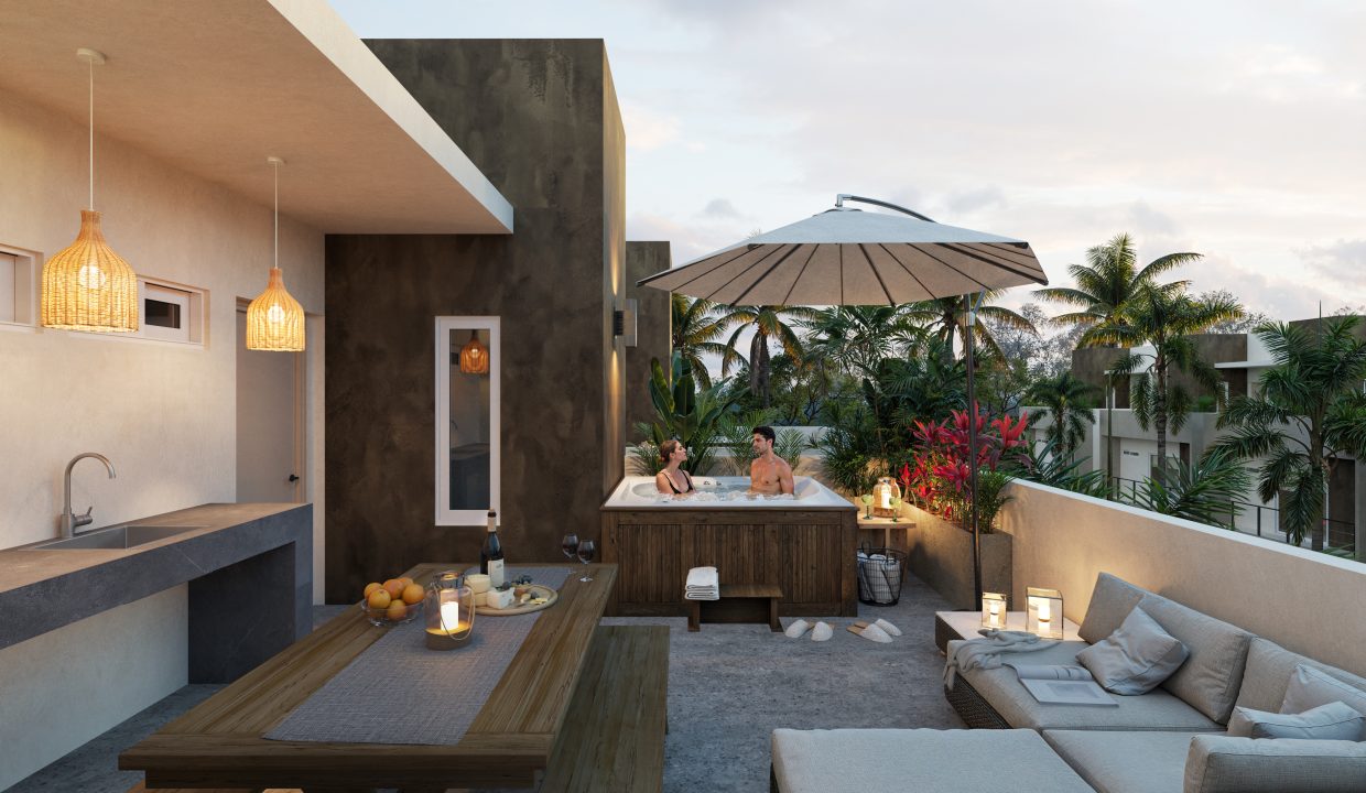 Roof garden con jacuzzi _