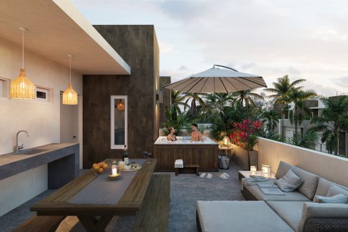 Roof garden con jacuzzi _